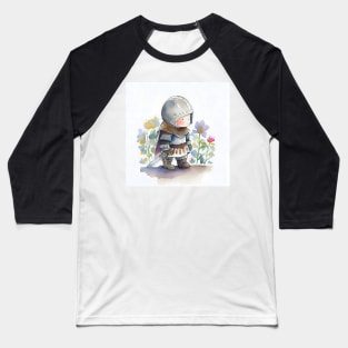 Cute Watercolor Warrior Baseball T-Shirt